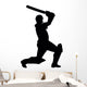 Batter Cricket Silhouette Wall Decal