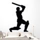 Batter Cricket Silhouette Wall Decal