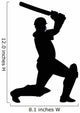 Batter Cricket Silhouette Wall Decal