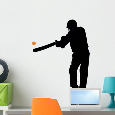 Cricket Silhouette Wall Decal shown on a wall
