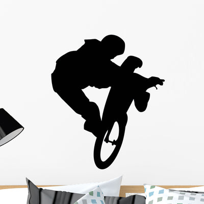 Bmx Wall Decal shown on a wall