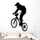 Jumping BMX Silhouette Wall Decal