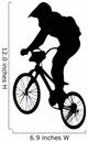 Jumping BMX Silhouette Wall Decal