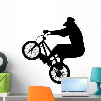 Bmx Wall Decal shown on a wall