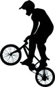 Standing Jump BMX Silhouette Wall Decal