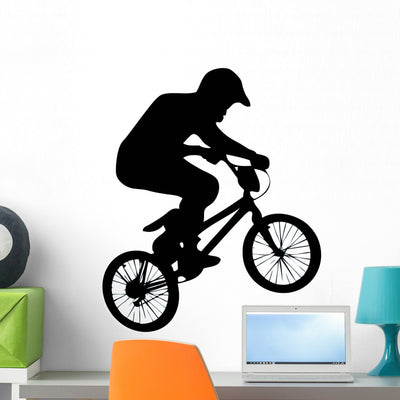Bmx Wall Decal shown on a wall