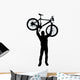 Victory Lifting BMX Silhouette Wall Decal