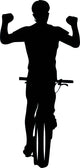 No-hands BMX Silhouette Wall Decal
