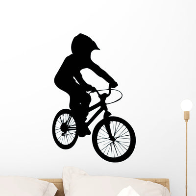 Bmx Wall Decal shown on a wall