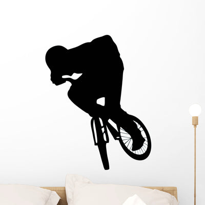 Bmx Wall Decal shown on a wall
