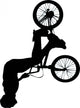 Spinning Jump BMX Silhouette Wall Decal