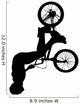 Spinning Jump BMX Silhouette Wall Decal