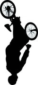 Upside-down Jump BMX Silhouette Wall Decal