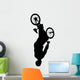 Upside-down Jump BMX Silhouette Wall Decal