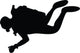 Scuba Diving Silhouette Wall Decal