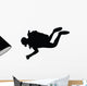 Scuba Diving Silhouette Wall Decal