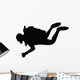 Scuba Diving Silhouette Wall Decal