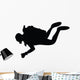 Scuba Diving Silhouette Wall Decal