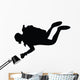 Scuba Diving Silhouette Wall Decal