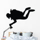 Scuba Diving Silhouette Wall Decal