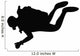 Scuba Diving Silhouette Wall Decal