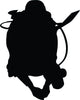 Scuba Diving Silhouette Wall Decal