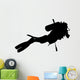 Scuba Diving Diver Exploring Wall Decal