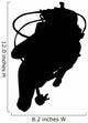Diving Silhouette Wall Decal