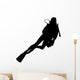 Diving Scuba Diver Silhouette Wall Decal