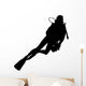 Diving Scuba Diver Silhouette Wall Decal