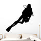 Diving Scuba Diver Silhouette Wall Decal