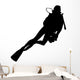 Diving Scuba Diver Silhouette Wall Decal