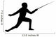 Fencing Silhouette Wall Decal