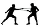 Fencing Silhouette Wall Decal