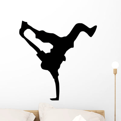 Freestyle Handstand Dance Wall Decal shown on a wall