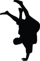 Freestyle Break Dance Silhouette Wall Decal