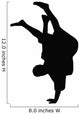 Freestyle Break Dance Silhouette Wall Decal