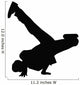 Freestyle Break Dance Silhouette Wall Decal