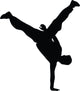 Freestyle Break Dance Silhouette Wall Decal