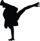 Freestyle Break Dance Silhouette Wall Decal