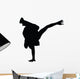 Freestyle Break Dance Silhouette Wall Decal