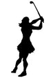 Golfing Silhouette Wall Decal