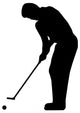 Golfing Silhouette Wall Decal