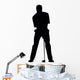 Putting Golfing Silhouette Wall Decal