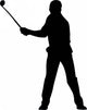 Golfing Silhouette Wall Decal