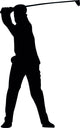 Golfing Silhouette Wall Decal