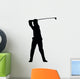 Golfing Silhouette Wall Decal