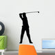 Golfing Silhouette Wall Decal