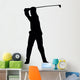 Golfing Silhouette Wall Decal