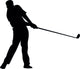 Golfing Silhouette Wall Decal